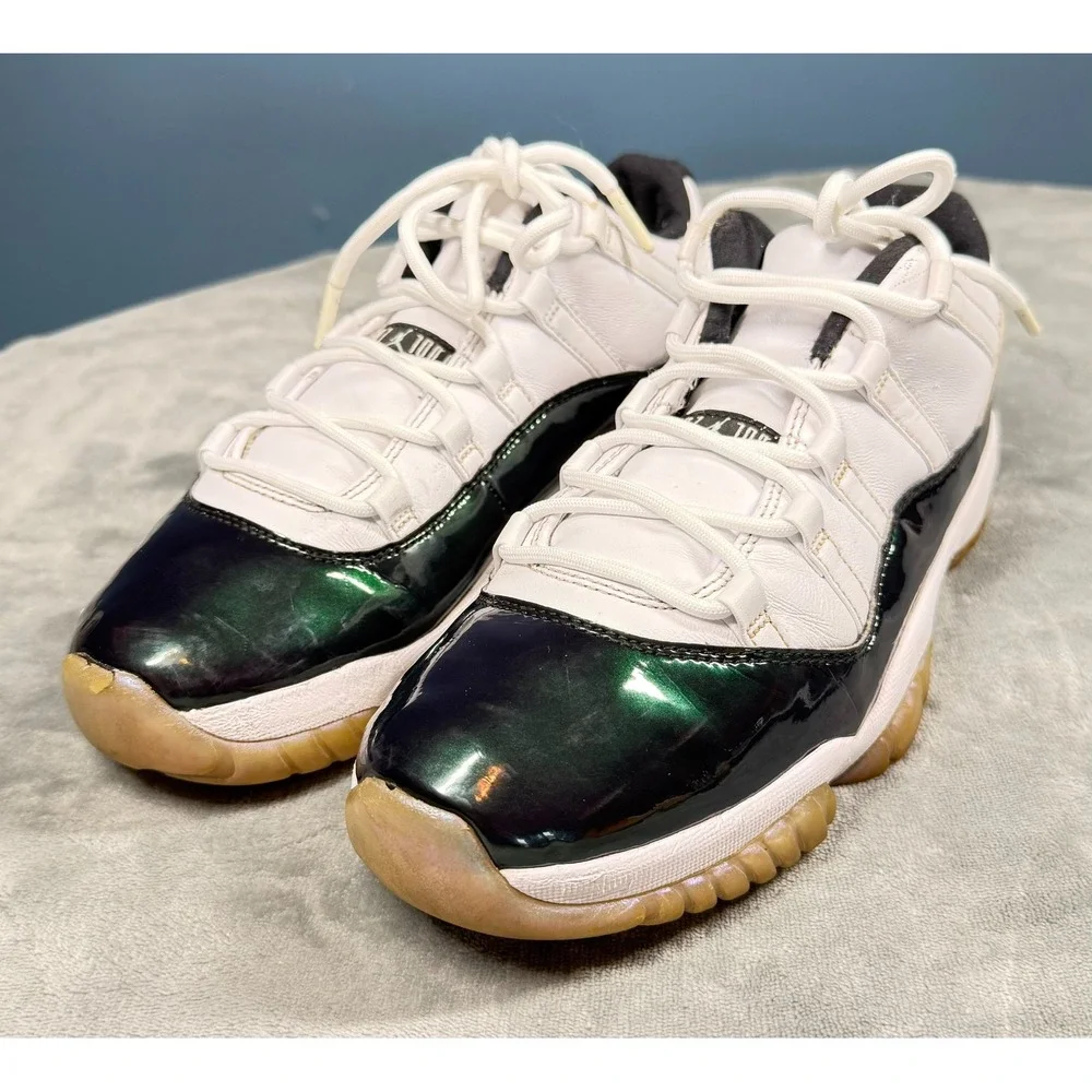 Air Jordan 11 Retro Low Mens 9 Iridescent Emerald 528895-145 Basketball Shoes